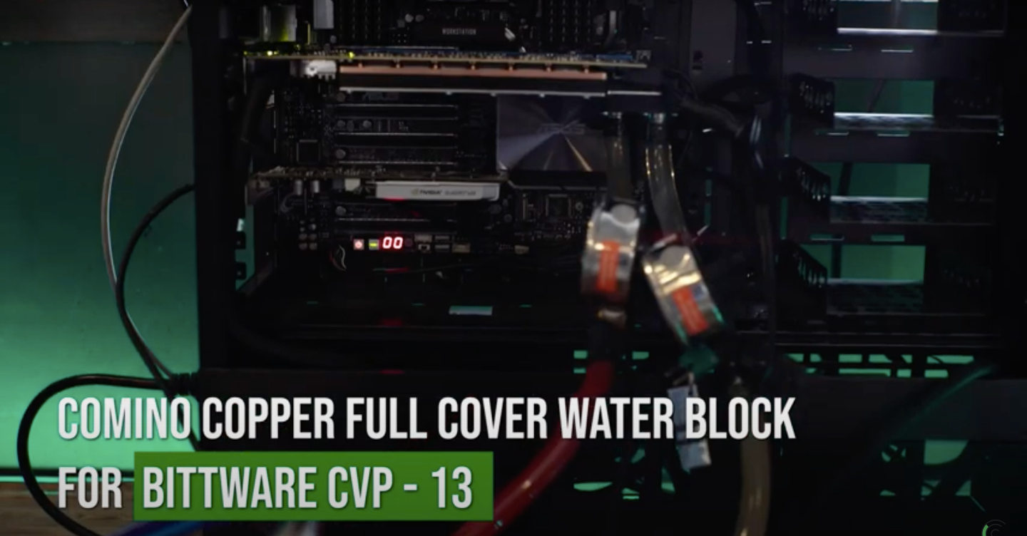 Comino Copper Full Cover Water Block for Bittware CVP-13 FPGA Board